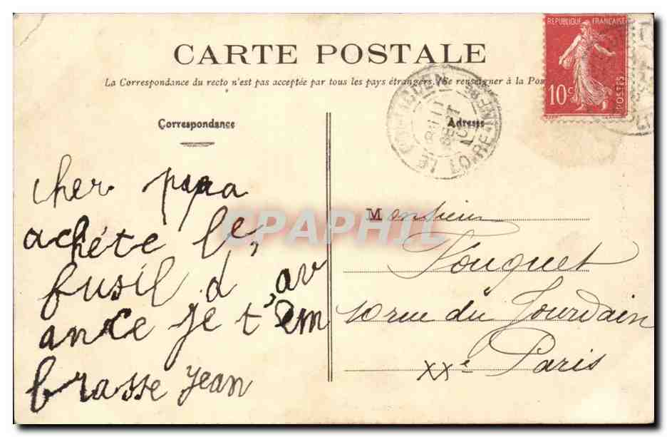 Bourg de Batz CPA Le pont du diable (animee) — Back