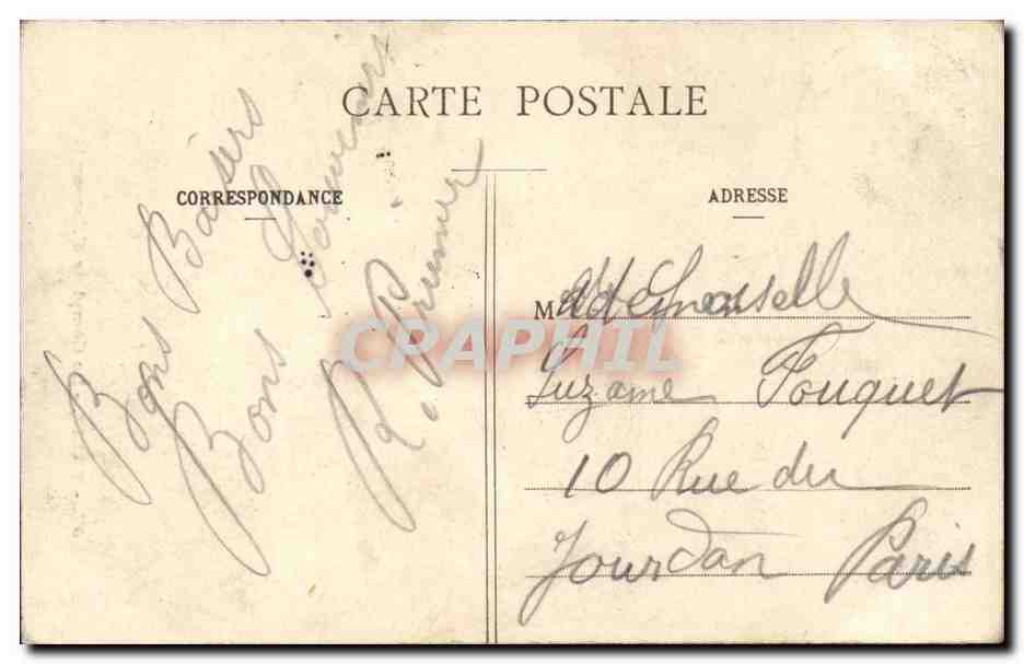 Paris (1er) CPA Le comptoir d'escompte — Rückseite