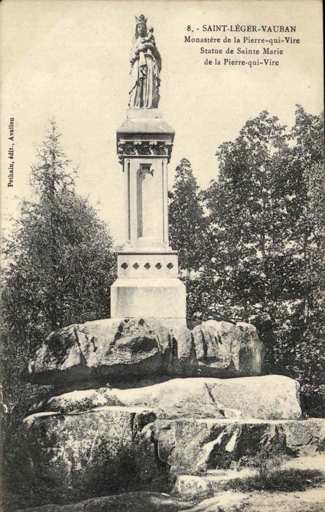 Saint-Léger-Vauban — Monastère de la Pierre-qui-Vire, statue de Sainte-Marie — Poitain, édit., Avallon
