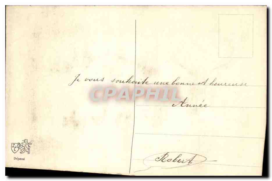 CPA Fantaisie Brodee (rare) Fleur — Rückseite