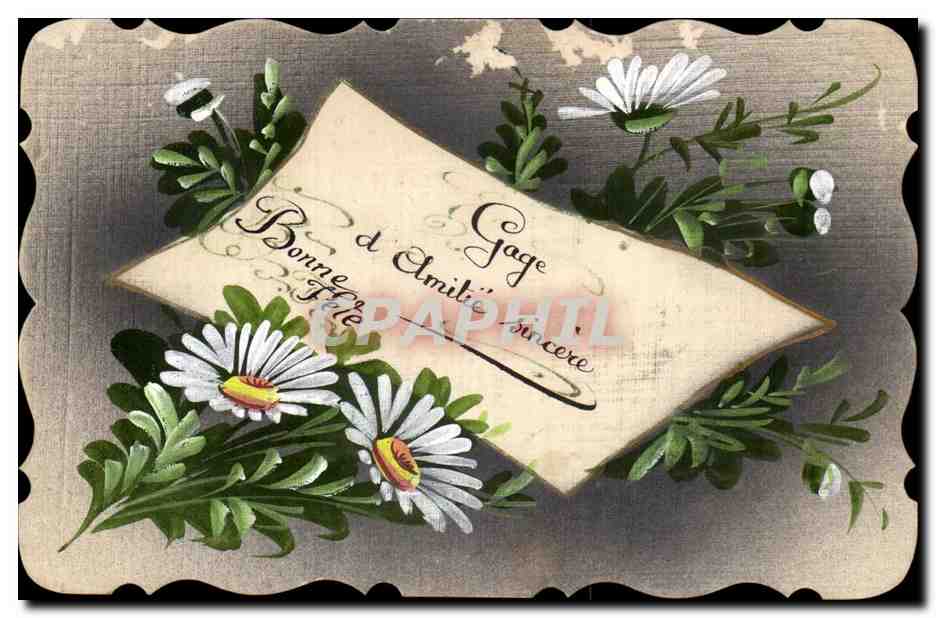 CPA Fantaisie Fleurs Bonne fete