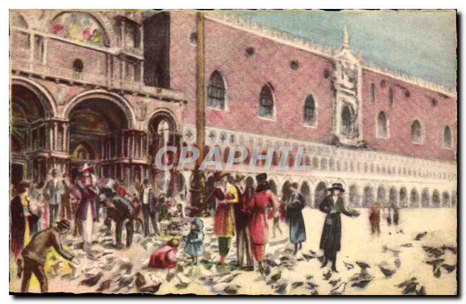 CPA Fantaisie Venise Piazza S Marco Italie Italia
