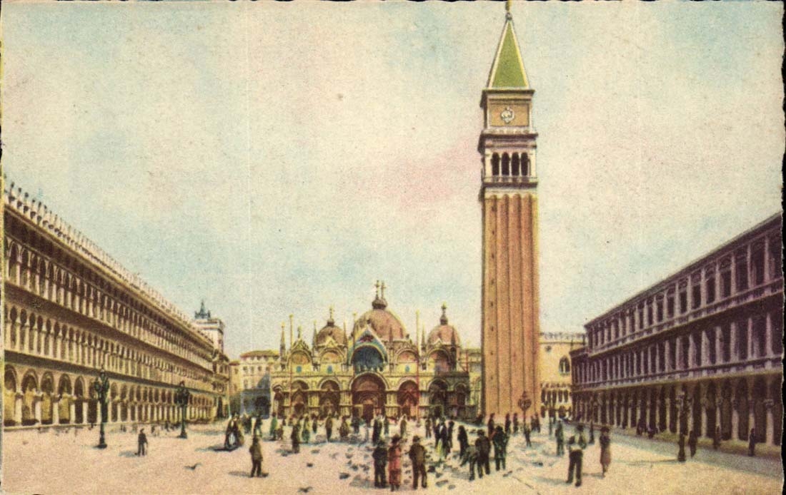 CPA Fantaisie Venise Piazza S Marco Italie Italia