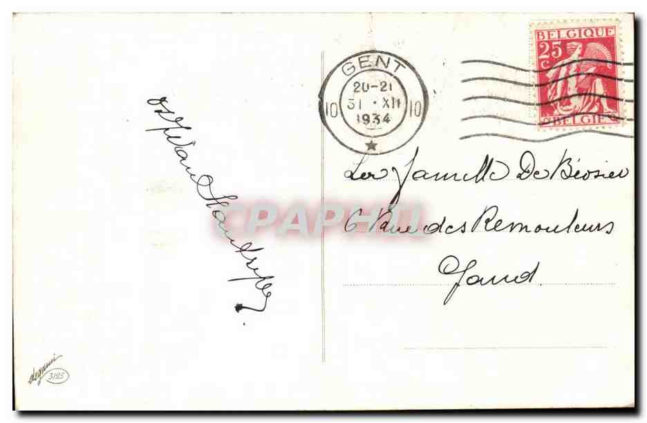 Enfants enneigés avec panier — Bonne Année — éditeur non visible — Reverso