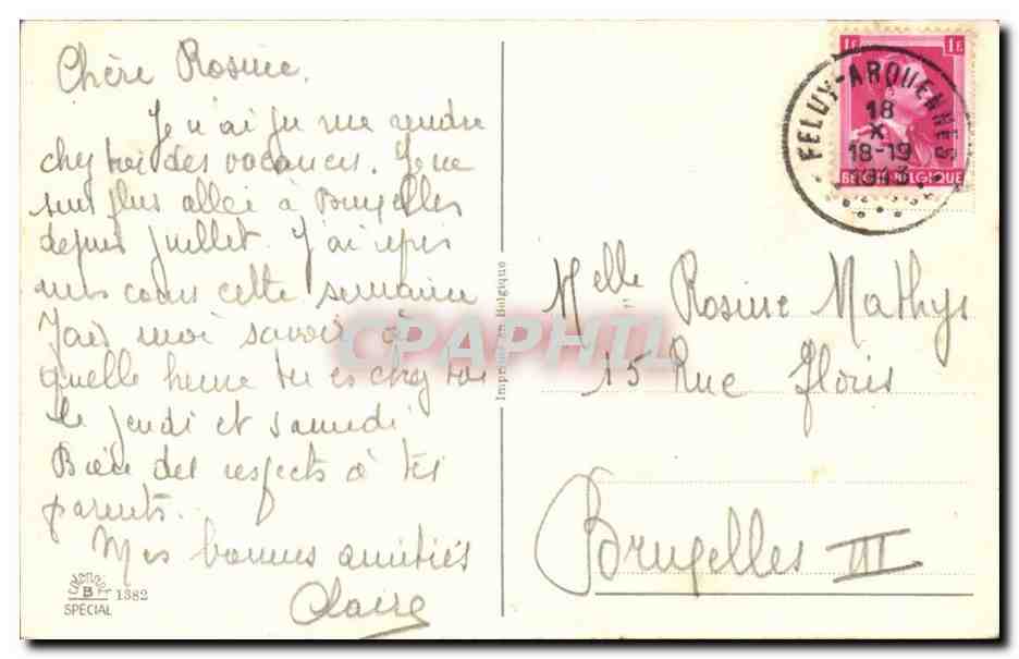 CPA Fantaisie Enfants — Rückseite