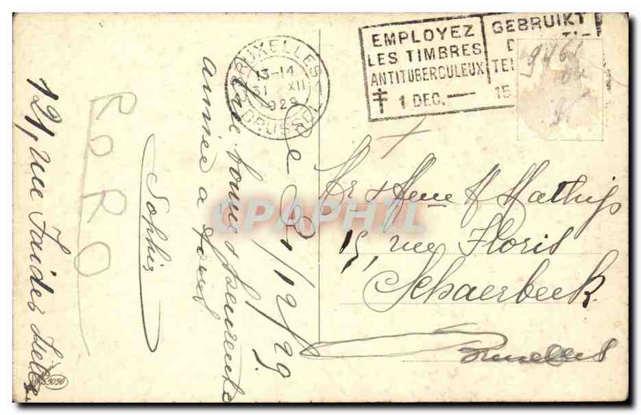 CPA Fantaisie Heureuse annee (carosse) — Rückseite
