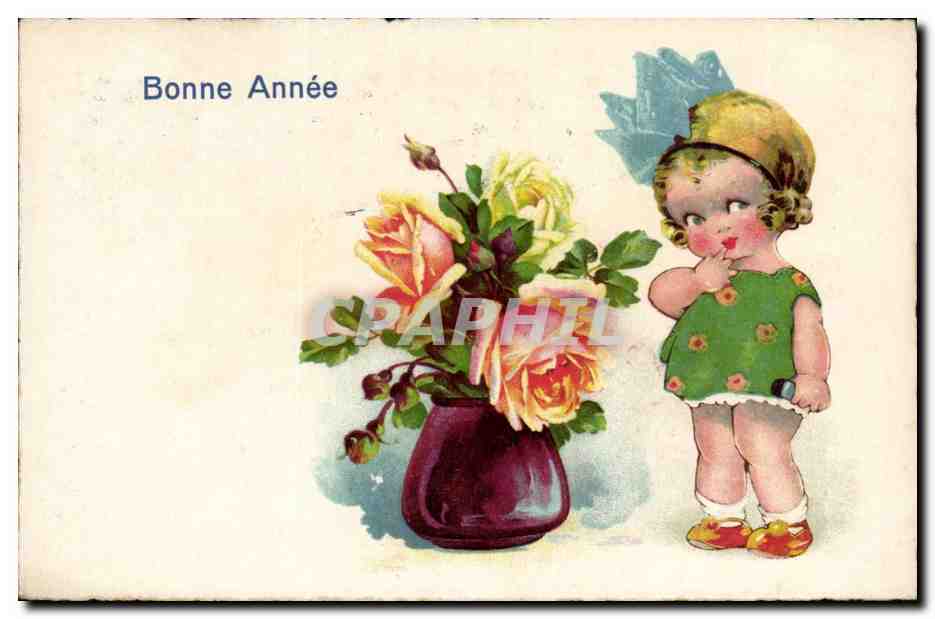 CPA FAntaisie Bonne annee (enfant)