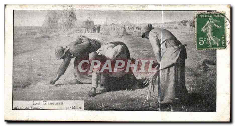 Les Glaneuses — reproduction de l'œuvre de Millet — Musée du Louvre