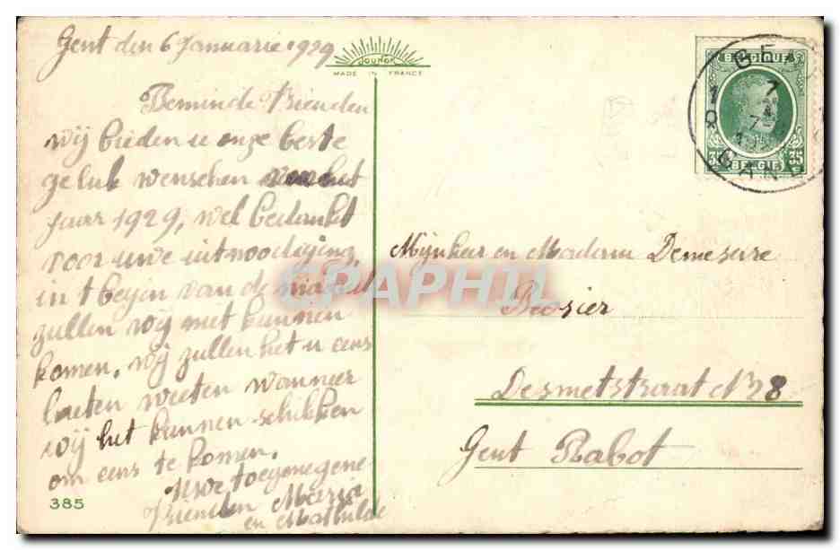 CPA FAntaisie Bonne annee  — Rückseite