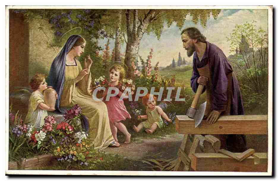CPA FAntaisie Religion enfants