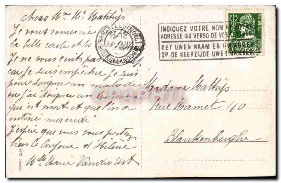 CPA FAntaisie Religion enfants — Rückseite