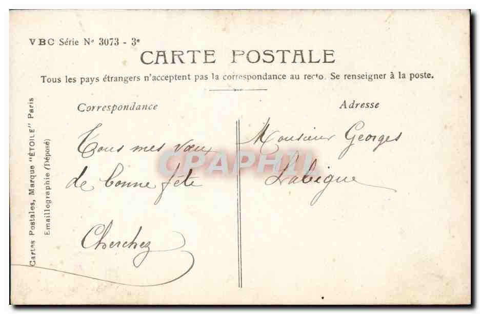 Jeune femme — avec carte de vœux 'Bonne Fête' — Lagroix Phot. — Achterkant