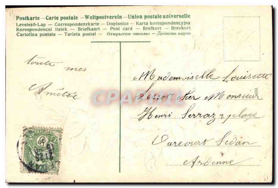 Fleurs de rose — Poème d'amour — Éditeur non visible — Verso