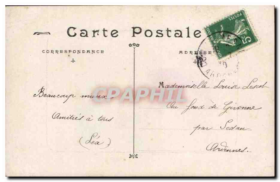 CPA Fantaisie Mille baisers (femme) — Rückseite