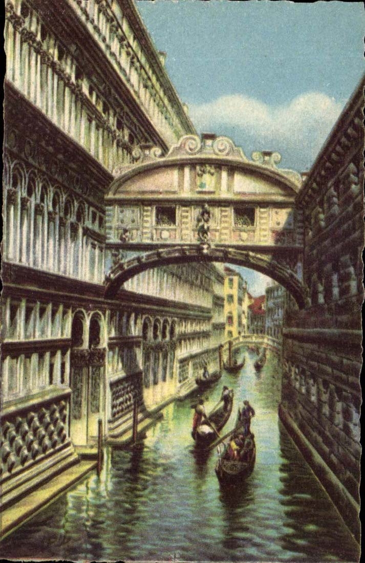 CPA Fantaisie Venezia Ponte del sospiri Italie italia