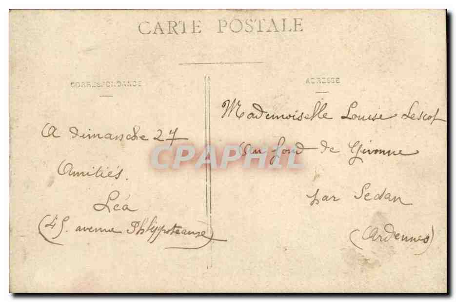 CPA Fantaisie Souvenir fleuri (femme) — Rückseite