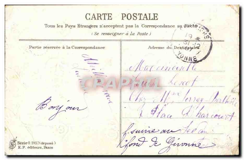 CPA Fantaisie Meilleurs voeux (relief tres belle carte) — Rückseite
