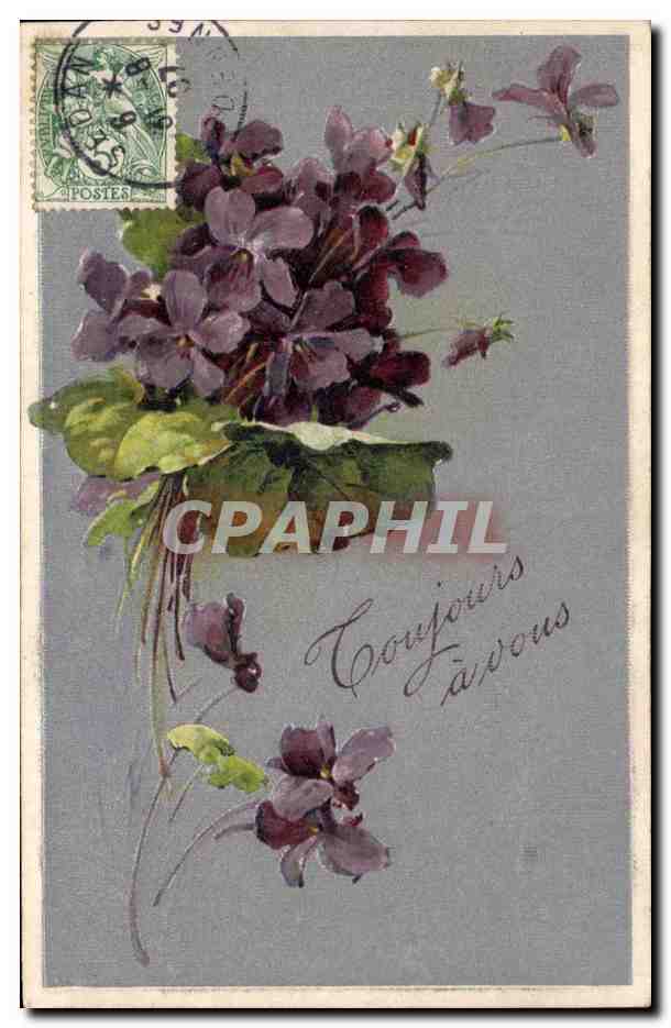CPA Fantaisie Fleurs (relief tres belle carte)