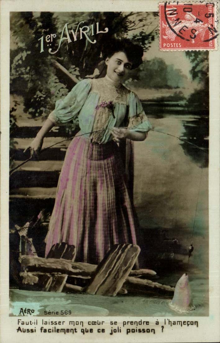 Femme pêchant — 1er AVRIL — Aéro Série 569