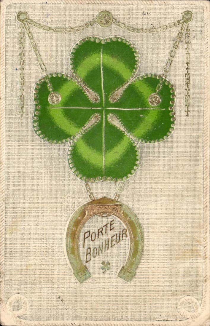 Trèfle à quatre feuilles — porte bonheur — éditeur inconnu, n° 44