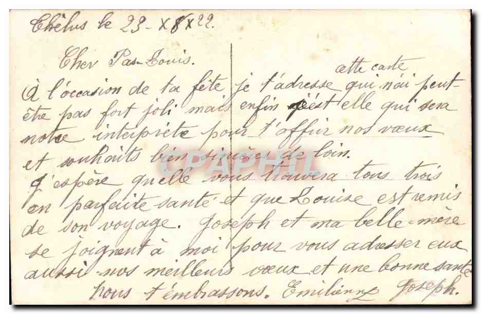 CPA Fantaisie Femme — Rückseite