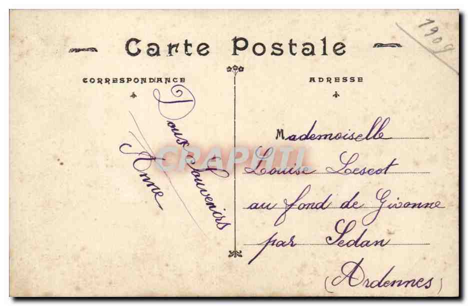 CPA Fantaisie Femme Joyeuse Fete — Rückseite