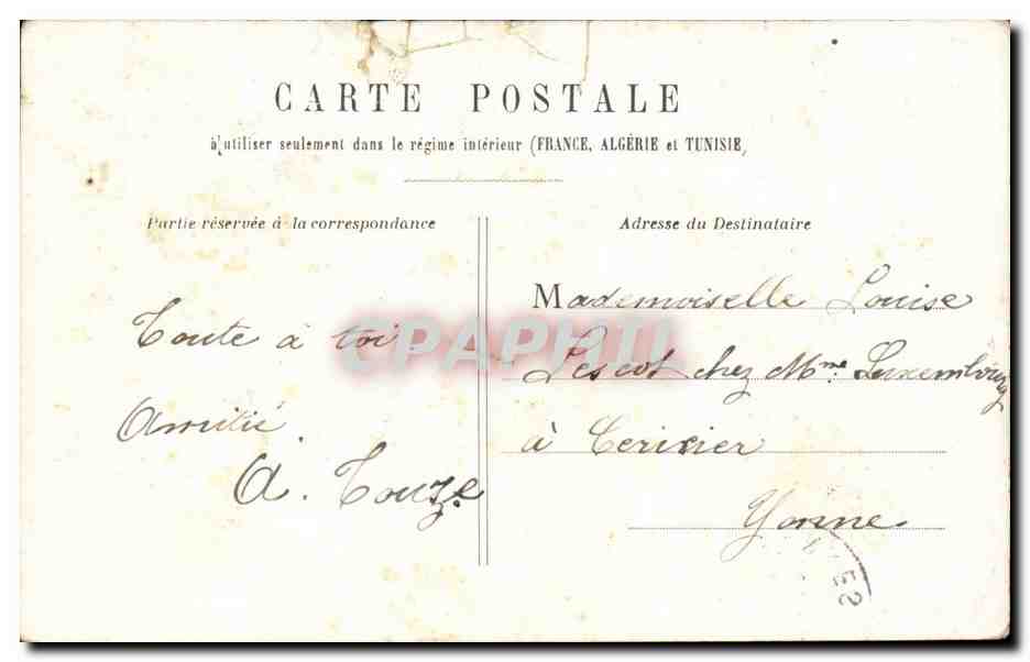 CPA Fantaisie Pauvre mere cherie votre fils reviendra avec de belles pieces d'argent — Verso