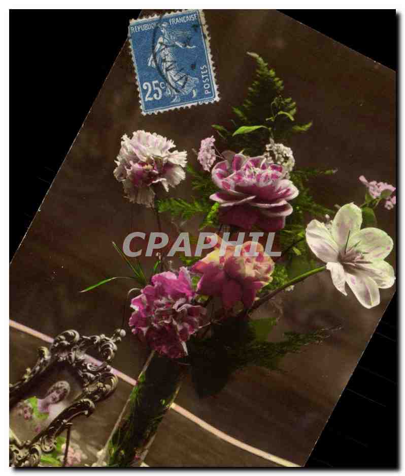 CPA Fantaisie Femme et fleurs