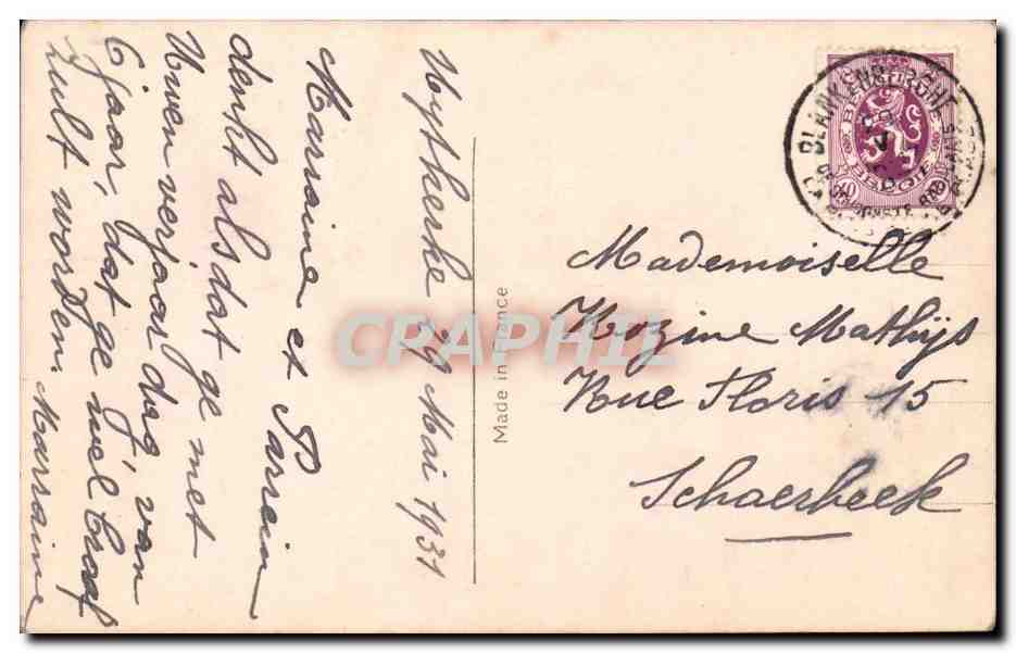 CPA Fantaisie Femme — Verso