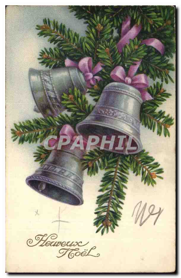 CPA Fantaisie Heureux noel (cloches bells)