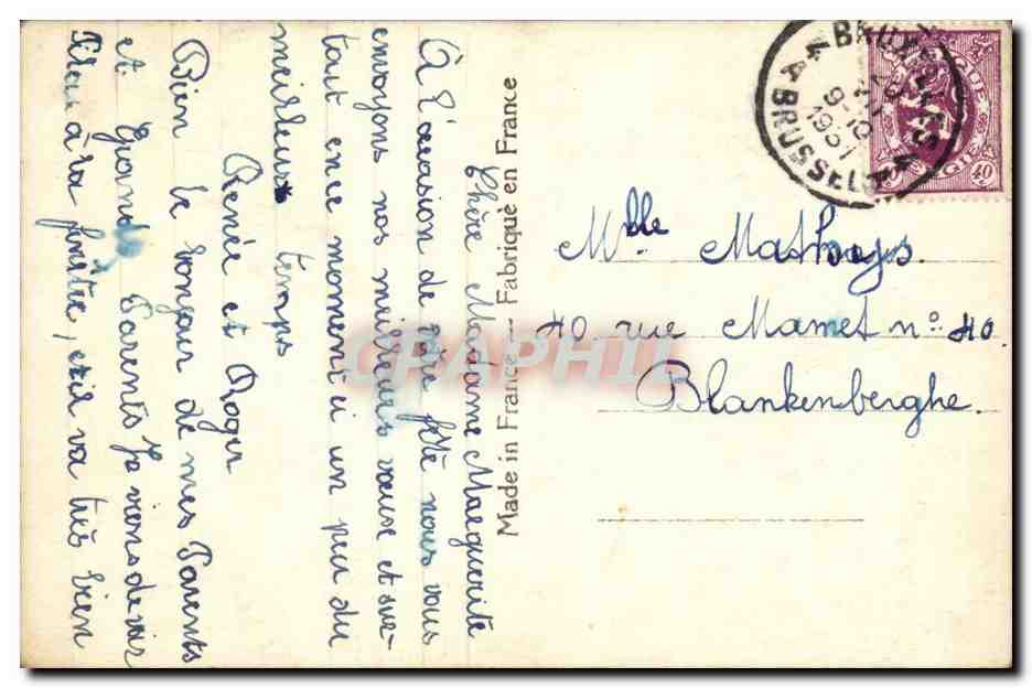 CPA Fantaisie Enfants — Verso