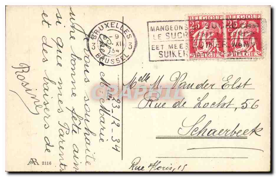 CPA Fantaisie Joyeux Noel — Rückseite