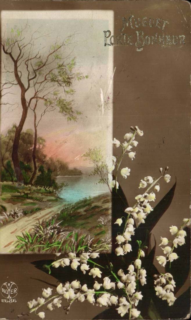 CPA Fantaisie Muguet porte bonheur
