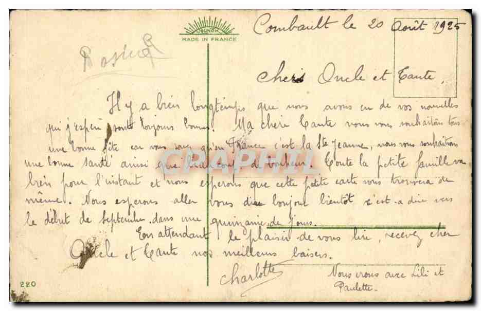 CPA Fantaisie Bonne fete Ste Jeanne (chien et chat cat) — Back