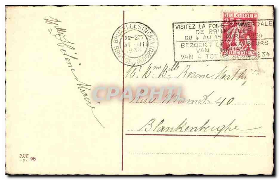 CPA Fantaisie Enfants et bouquet — Verso