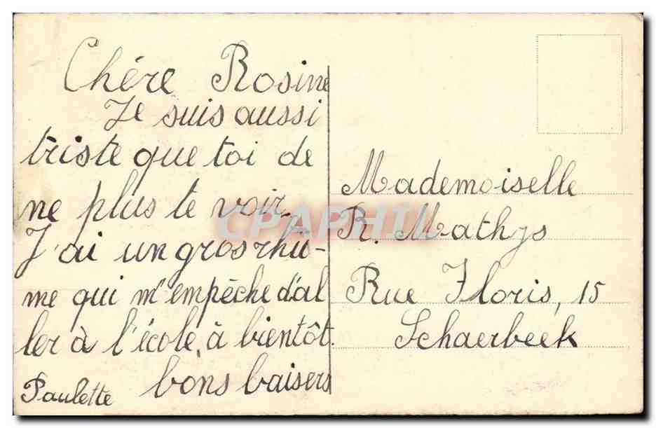 CPA Fantaisie Enfant et telephone  — Verso