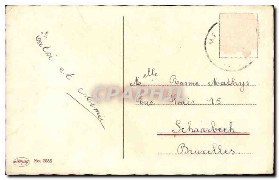 CPA Fantaisie Joyeuses PAques (poussin cloche) — Rückseite