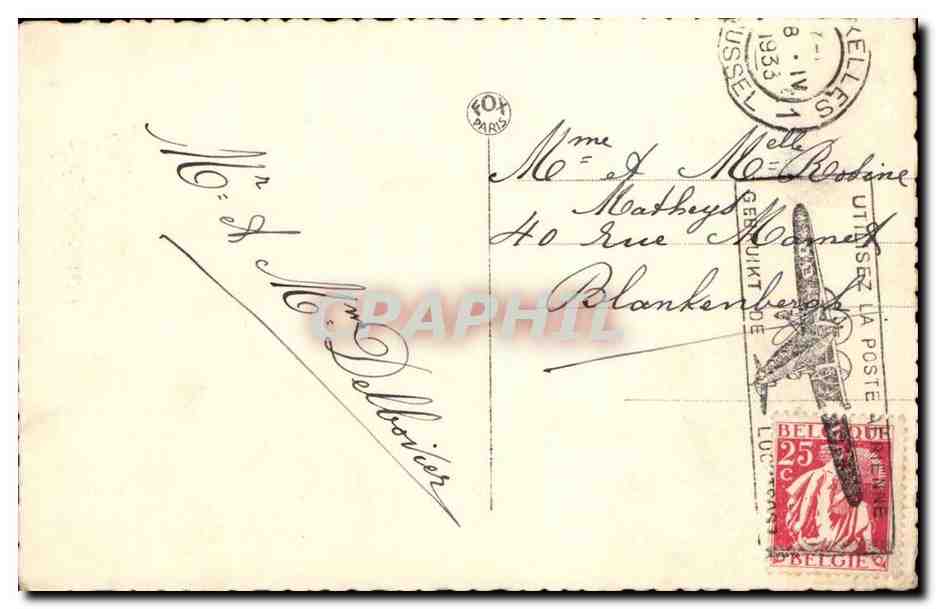 CPA Fantaisie Joyeuses Paques (oeufs enfant) — Rückseite