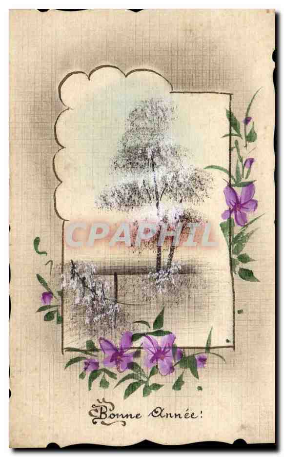 CPA FAntaisie Bonne annee (toilee))
