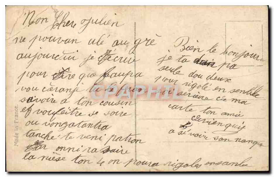 Femme dans un avion biplan — éditeur inconnu, n° 422 — Reverso