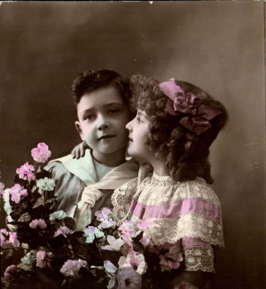 CPA Fantaisie Bonne annee Bons souvenirs (enfants)