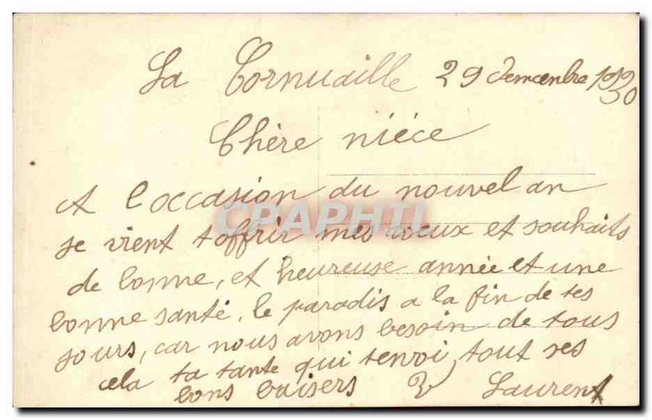 CPA Fantaisie Femme — Verso