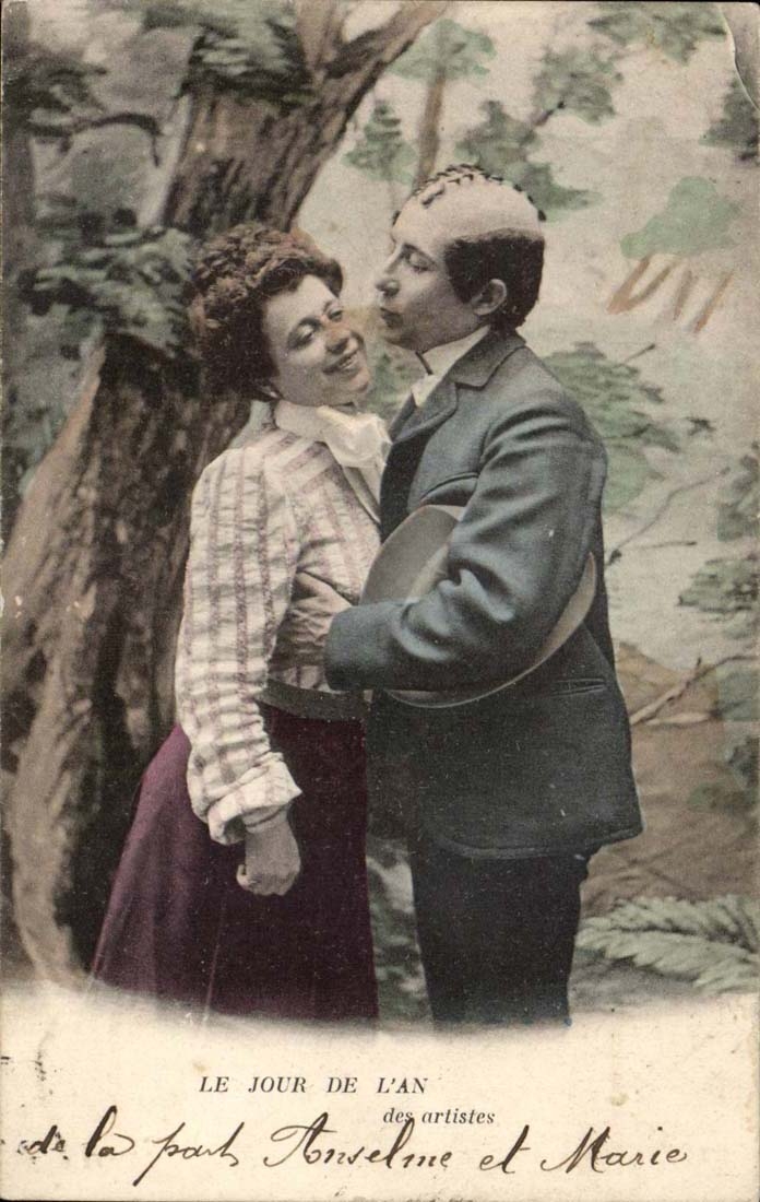 Le Jour de l'An — des artistes Tonselme et Marie — éditeur non identifié, n° de série VII