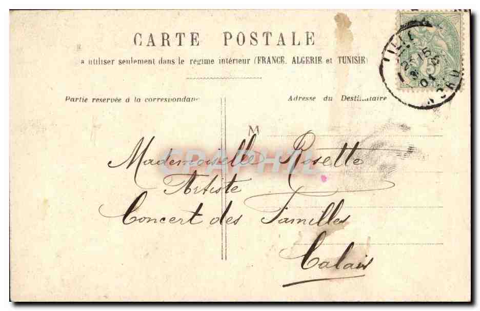 Le Jour de l'An — des artistes Tonselme et Marie — éditeur non identifié, n° de série VII — Verso