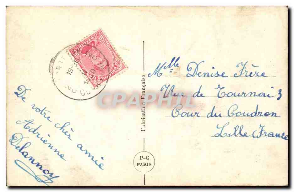 CPA Fantaisie Femme et colombe — Rückseite