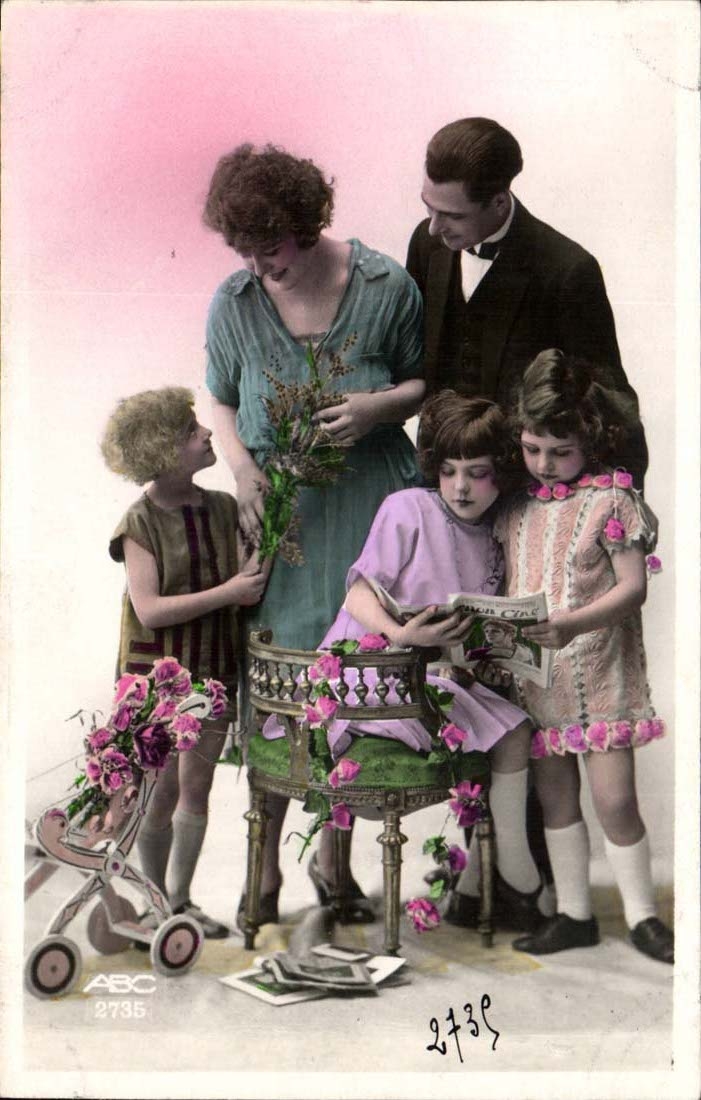 CPA Fantaisie enfants en famille 