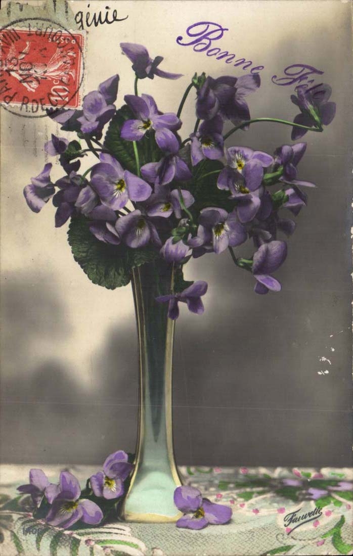 CPA Fantaisie Bonne fete fleurs