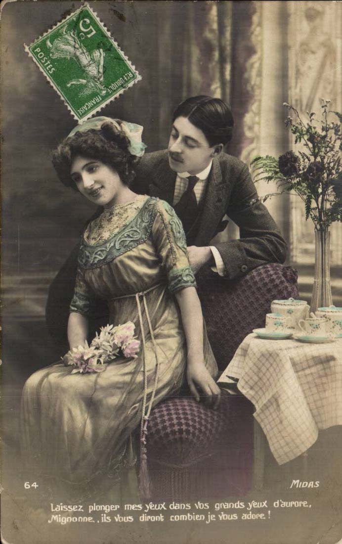 Giovane coppia in un interno — testo d'amore — Midas, n°64