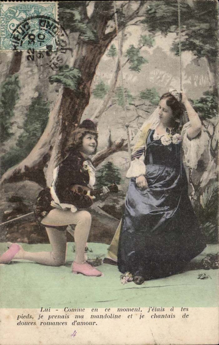 CPA Fantaisie Romeo et Juliette Puis Comme en ce moment (theatre enfants)