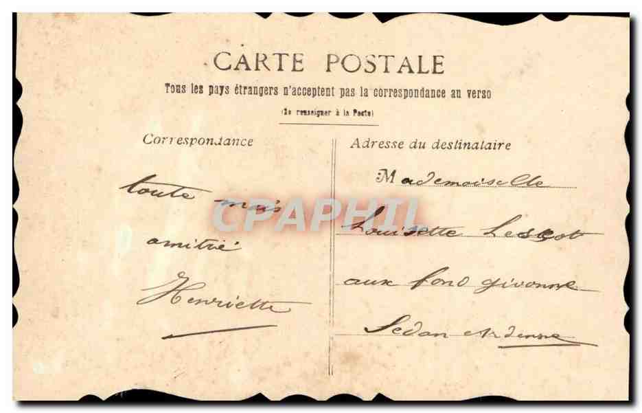 Bouquet de roses — Amitié Sincère — éditeur non visible — Verso